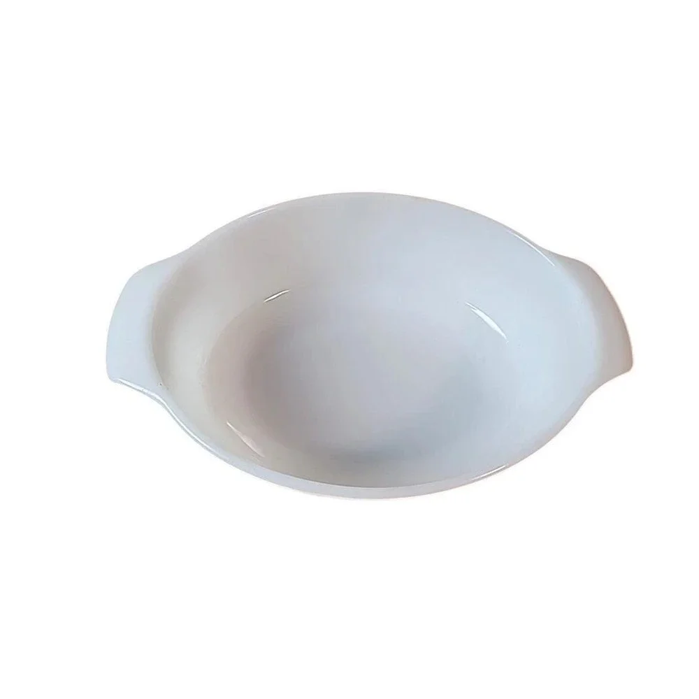 Anchor Hocking Fire-King Blue Cornflower Milk Glass Oval Casserole Dish Medium